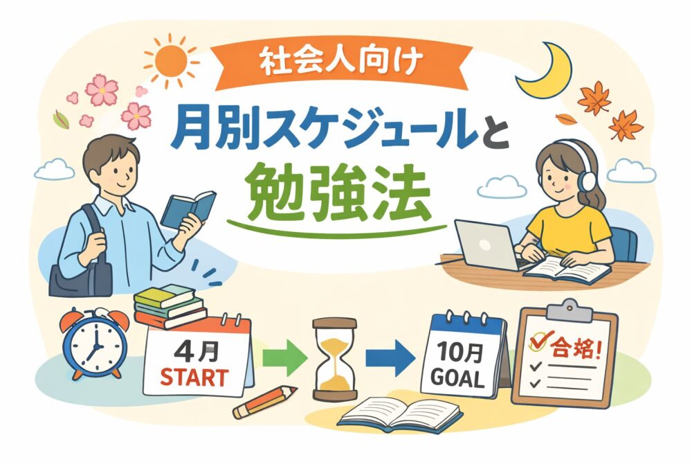 社会人向け宅建スケジュール