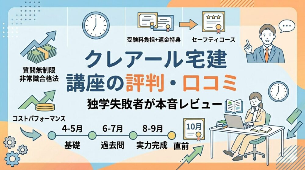 クレアール宅建講座・口コミ