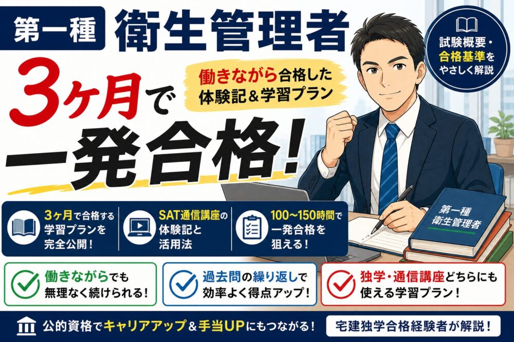 第一種衛生管理者・一発合格
