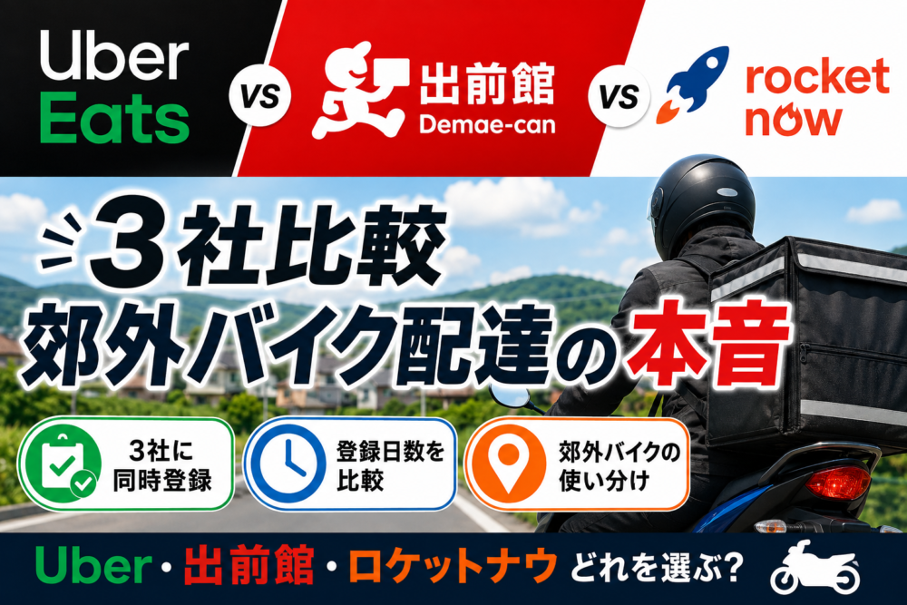 ３社比較バイク配達の本音